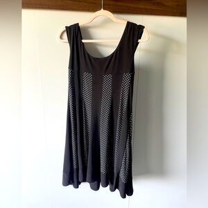 Black polkadot sleeveless dress